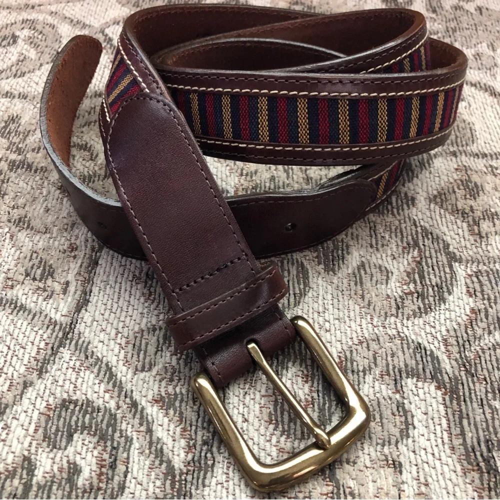 Duluth Trading Company Leather Fabric Men’s Belt Size 46